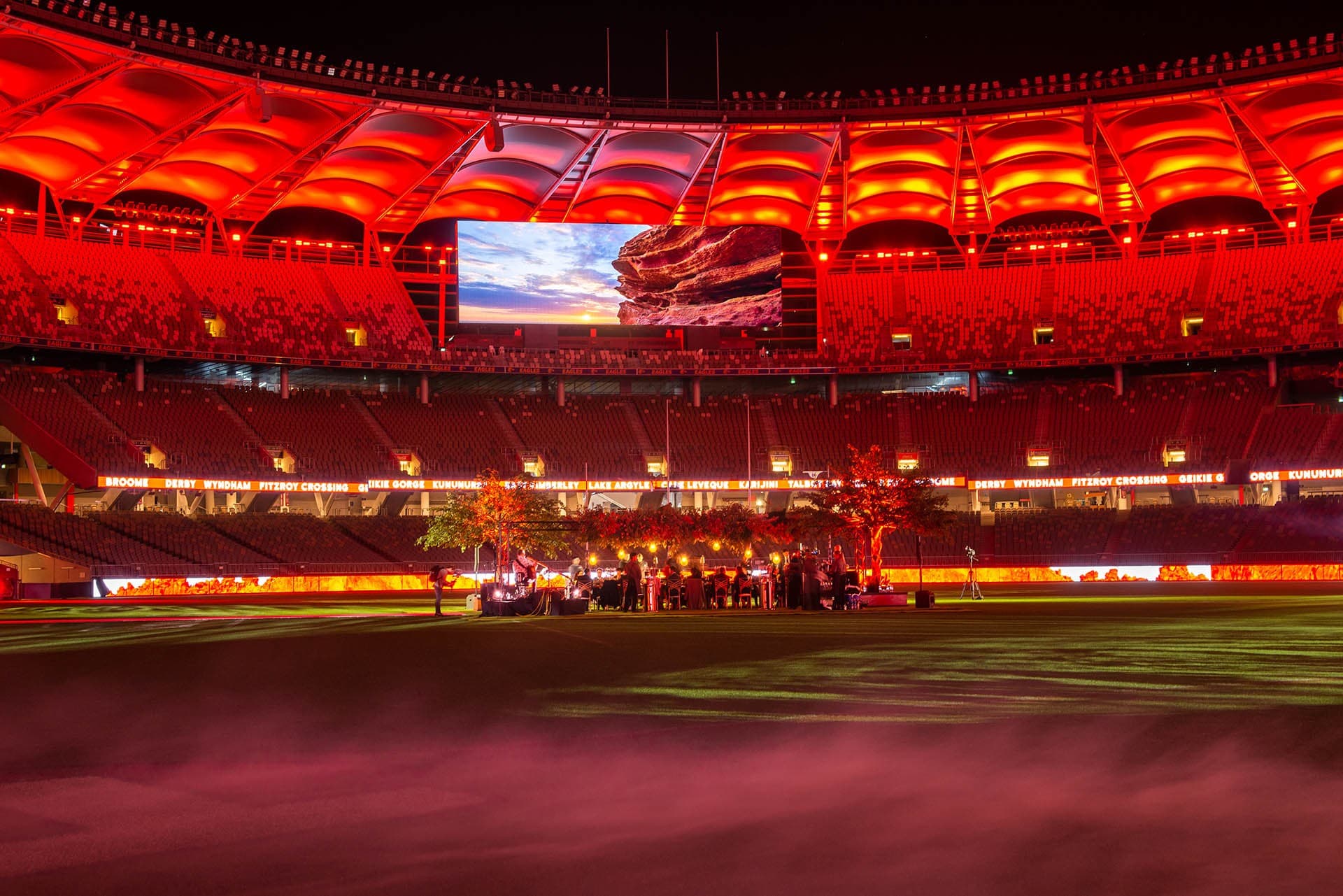 Optus Stadium On-field Client Dinner